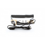 Кабель 2×4-pin (мама) — 2×4-pin (папа) спиральный, 6 метров
